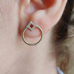 Timeless 14k Gold Round Diamond Earrings|Diamond Dainty Gold Earrings  |18k Gold Hoops Earrings | Handmade Eye Catching Earrings | Bestfriend Gift