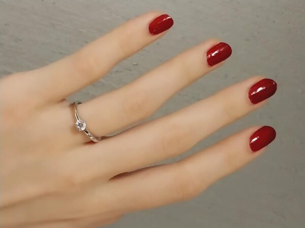 Handmade 14K Gold Engagement Ring with Diamond | Elegant Gold Single Promise Ring with Sparkling Diamond