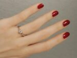 Handmade 14K Gold Engagement Ring with Diamond | Gold Single Promise Ring with Diamond Accent