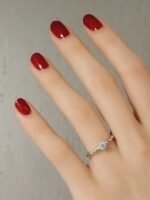 Handmade 14K Gold Engagement Ring with Diamond | Elegant Gold Single Promise Ring with Sparkling Diamond