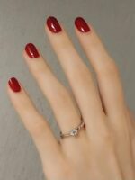 Handmade 14K Gold Engagement Ring with Diamond | Elegant Gold Single Promise Ring with Sparkling Diamond