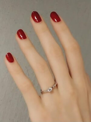 Handmade 14K Gold Engagement Ring with Diamond | Elegant Gold Single Promise Ring with Sparkling Diamond