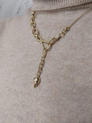 14K Diamond Gold Angel Wing Charm Necklace | 18K Gold Elegant Angel Wing Charm Necklace | Angel Wing Charm Necklace with Diamond Accents