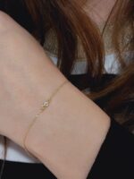 14K Gold Diamond Bracelet | Dainty 18K Gold Bracelet with Diamond | Elegant Gold Diamond Bracelet Jewelry | Gift Ideas