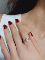 Dainty 14K Gold Diamond Ring | Elegant-Subtle Design | 18K Diamond Crossover Ring in Gold | Timeless Sophisticated | Diamond Sparkling Ring