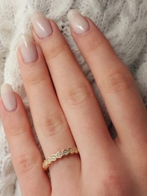 14K Diamond Ring | Handmade 18K Gold Diamond Ring | Symbol of Love & Commitment | Stunning Diamond Rings for Special Occasions | Dainty Ring