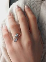 14K Gold Diamond Open-End Ring | Elegant  Modern Design | 18K Gold Promise Diamond Ring | A Symbol of Love,Special Anniversary Modern Design