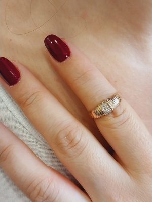 14k Gold Handcraft Band Ring in Diamond | Handmade Dainty Diamond Ring | 18k Gold Diamond Ring  | Bestfriend Gift | Gift Ideas | Unisex Gold Ring