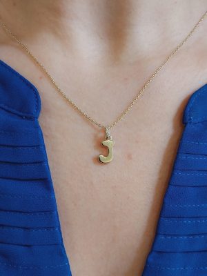 Special Dainty 18K Gold Name Necklace with Diamond Accent | 14K Gold Personalized Necklace | Timeless Gold Personalized Necklace with Diamond