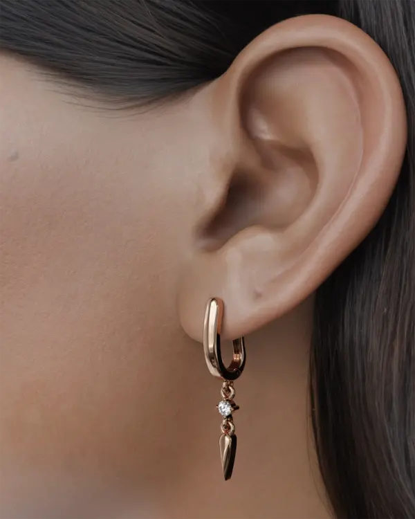 14k Gold Drop Earring