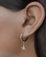 14k Gold Star Shape Earring
