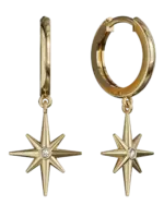 14k Gold Star Shape Earring