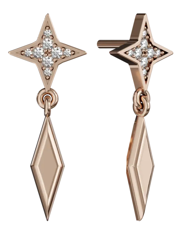 14k Gold Drop Earring