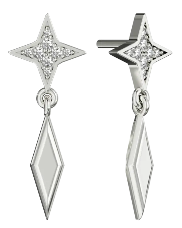 14k Gold Drop Earring