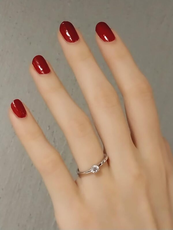 Handmade 14K Gold Engagement Ring with Diamond | Elegant Gold Single Promise Ring with Sparkling Diamond